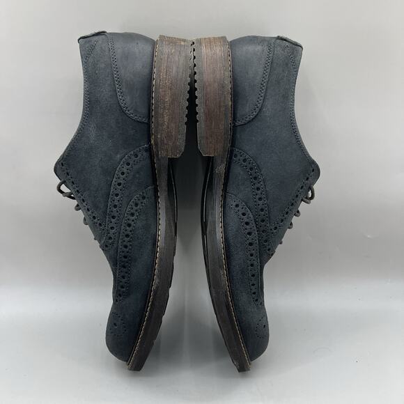 ECCO Kenton Wingtip Brogue Shoes Men Size 10 Blue Nubuck Leather Casual Oxford main image 8